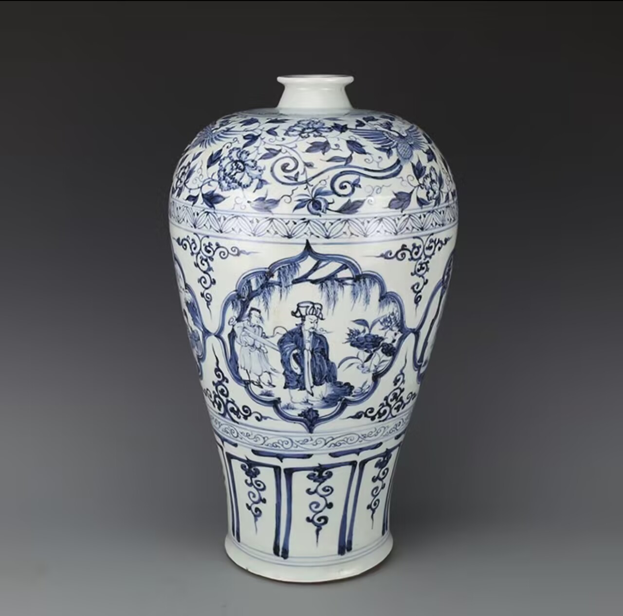 元青花四爱图梅瓶